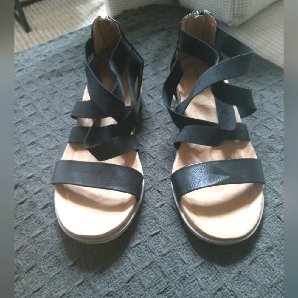 Black strappy sandals